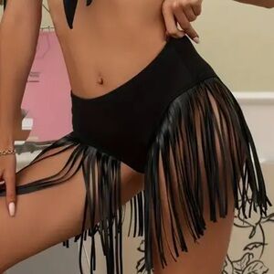 Black Fringe Bikini bottom